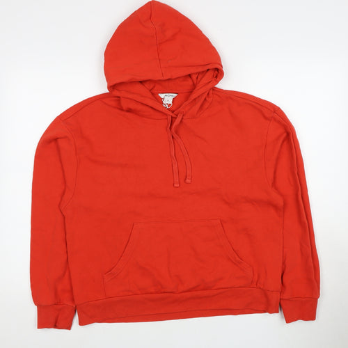 Monki Men's Red Pullover Hoodie M, Cotton Blend