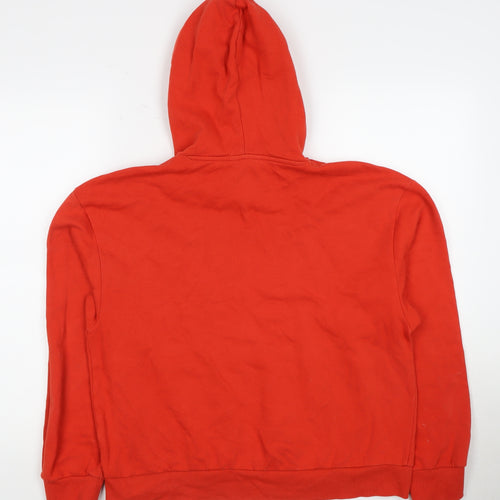 Monki Men's Red Pullover Hoodie M, Cotton Blend