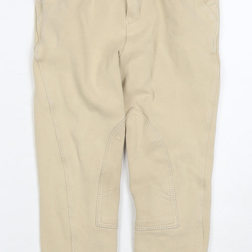 Equetech Boys Beige Cotton Trousers Size 22 with Button Closure