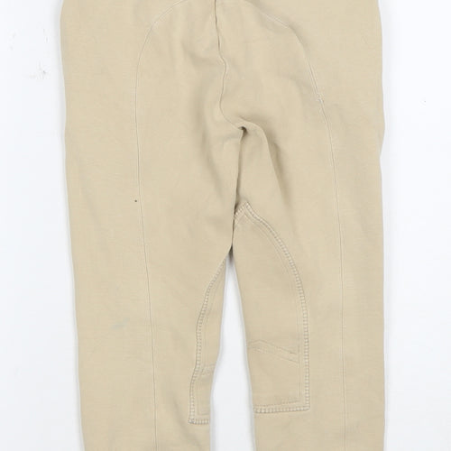 Equetech Boys Beige Cotton Trousers Size 22 with Button Closure