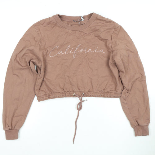 Women's Brown ASOS Pullover Sweatshirt, Crew Neck, L