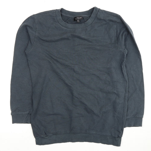 Topshop Women's Black Size 6 Crew Neck Sweatshirt