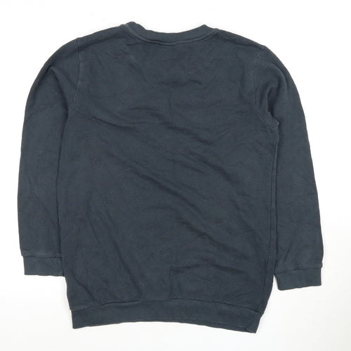 Topshop Women's Black Size 6 Crew Neck Sweatshirt