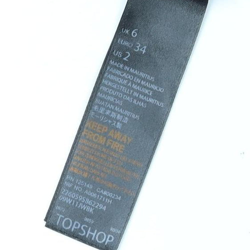 Topshop Women's Black Size 6 Crew Neck Sweatshirt