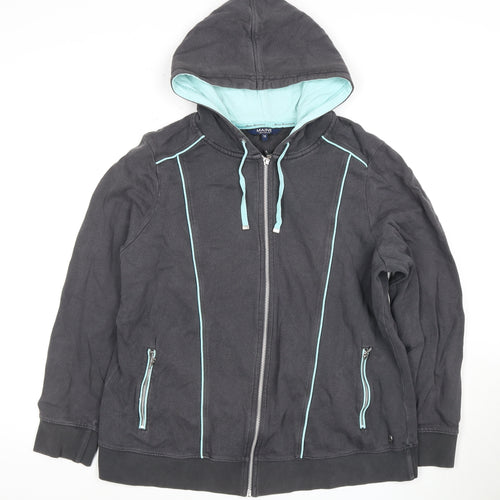 Maine Women’s Grey Full Zip Hoodie Size 18