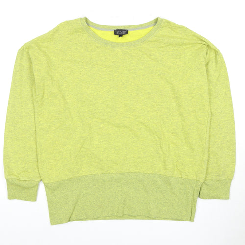 Topshop Women's Green Crew Neck Sweatshirt, Size 8