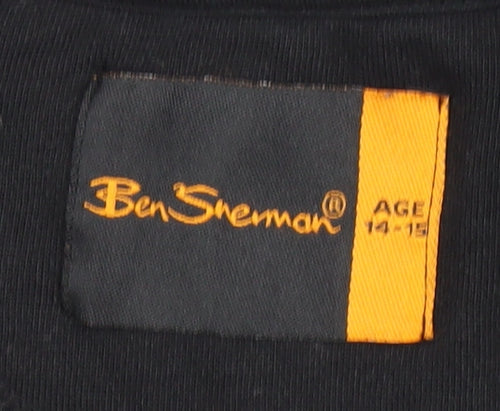 Ben Sherman Boys Black Full Zip Hoodie 14-15 Years