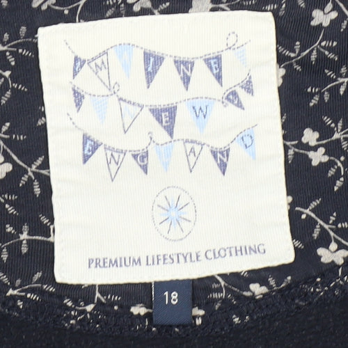 Maine New England Women's Blue Full Zip Hoodie, Size 18