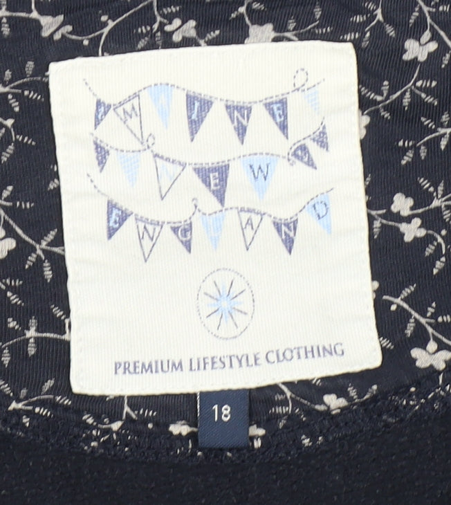 Maine New England Women's Blue Full Zip Hoodie, Size 18