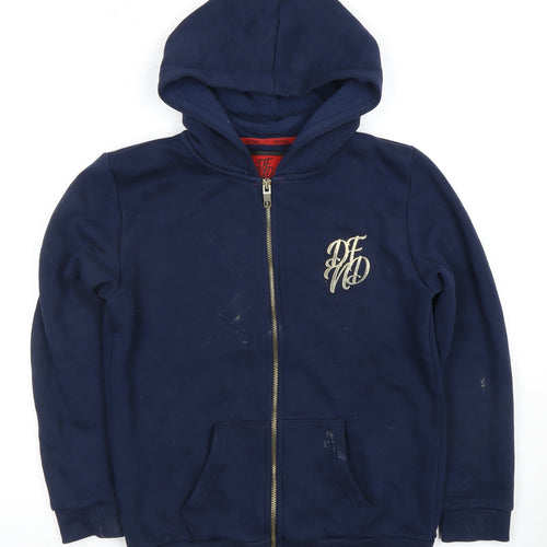 DFND Boys Blue Full Zip Hoodie 13-14 Years with Logo