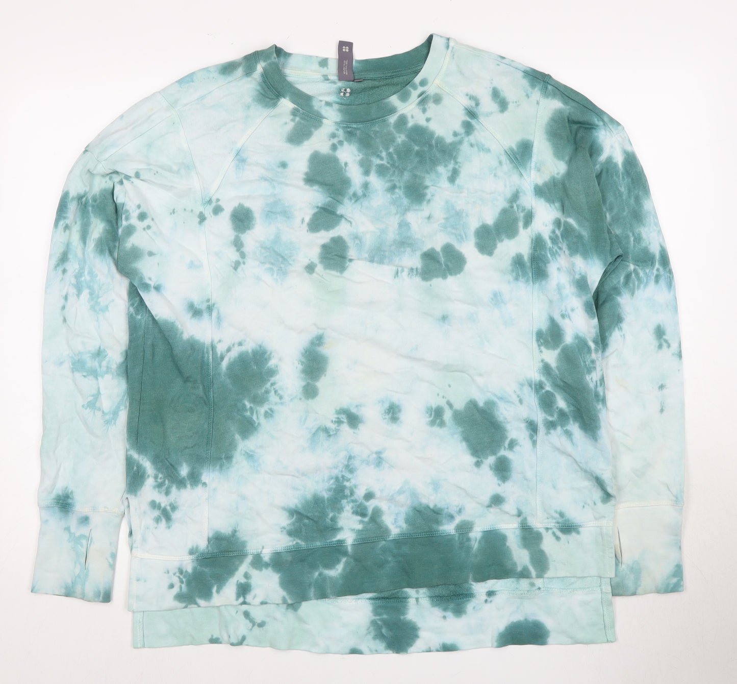Sweaty Betty Women’s Blue Tie-Dye Pullover Sweatshirt M