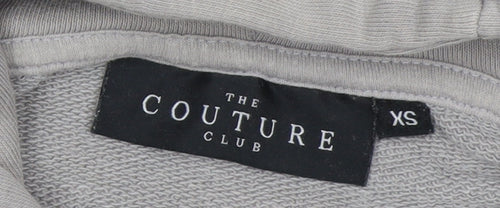 The Couture Club Women's XS Colourblock Hoodie in Grey/White