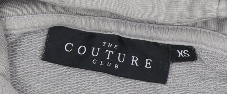 The Couture Club Women's XS Colourblock Hoodie in Grey/White