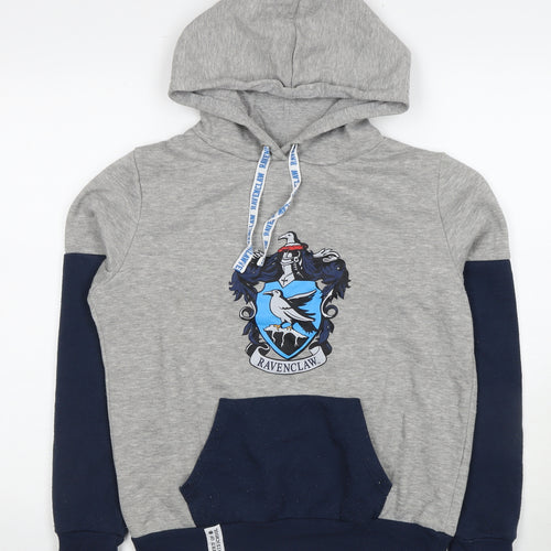 Harry Potter Boys Grey & Blue Ravenclaw Hoodie, XS