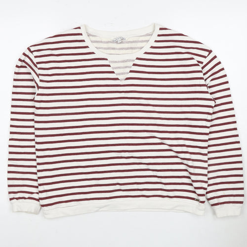 Rupert & Buckley Women's Striped V-Neck Sweatshirt