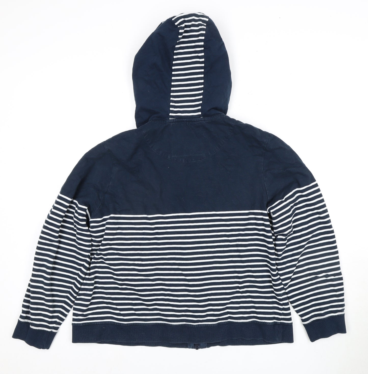 By Mike Collins Women's Blue Striped Full Zip Hoodie Size 18