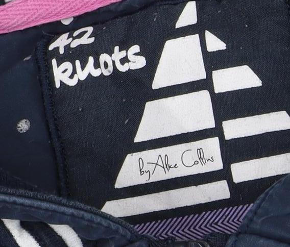 By Mike Collins Women's Blue Striped Full Zip Hoodie Size 18