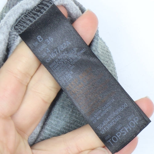 Topshop Women’s Grey Pullover Sweatshirt - Size 8