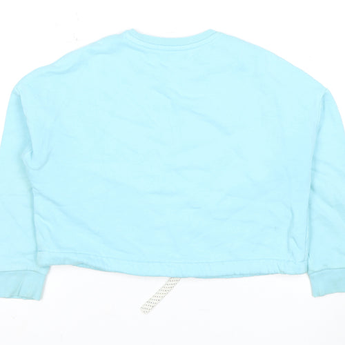 Marks and Spencer Girls Blue Sweatshirt, Size 9 Years, Crew Neck