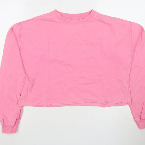 PULL&BEAR Women's Pink Pullover Sweatshirt Size 8