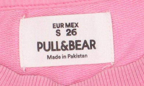 PULL&BEAR Women's Pink Pullover Sweatshirt Size 8