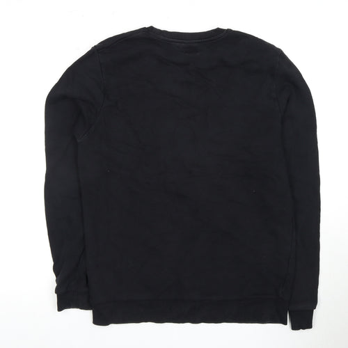 ASOS Men's Black Geometric Pocket Pullover Sweatshirt M
