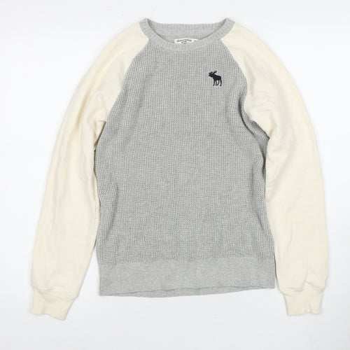 Abercrombie Kids Boys Grey Pullover Jumper Size 13-14 Years