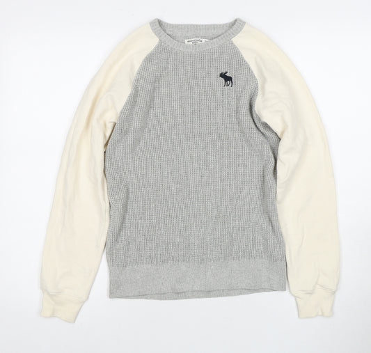 Abercrombie Kids Boys Grey Pullover Jumper Size 13-14 Years