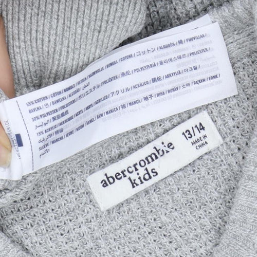 Abercrombie Kids Boys Grey Pullover Jumper Size 13-14 Years
