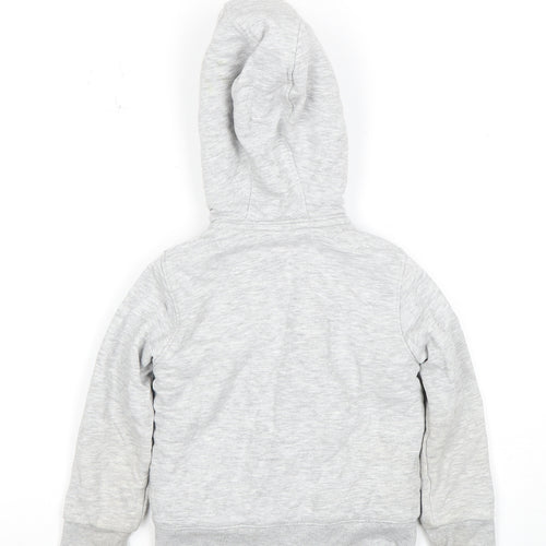 Marks and Spencer Girls Grey Full Zip Hoodie 2-3 Years