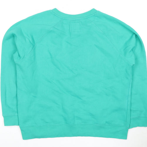 Crew Clothing Men's Green Henley Sweatshirt Size 16
