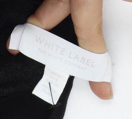 The White Company Women's Black V-Neck Jumper Size 12