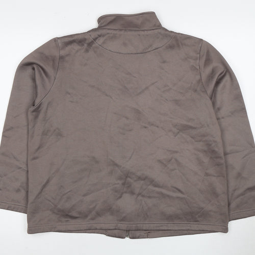 Damart Women's Brown Full Zip Sweatshirt Size 18