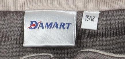 Damart Women's Brown Full Zip Sweatshirt Size 18