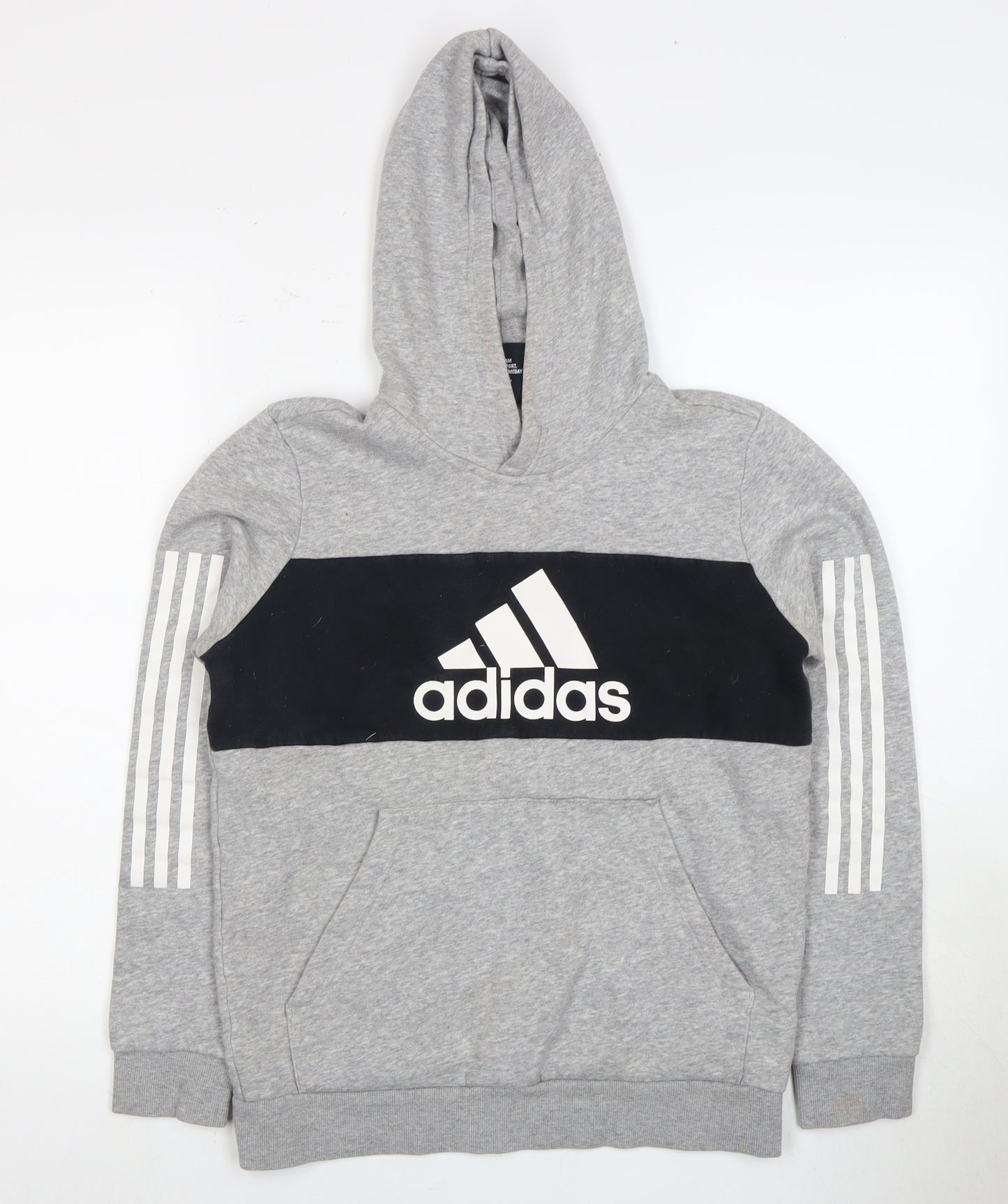 Adidas Boys Grey Pullover Hoodie 11-12 Years