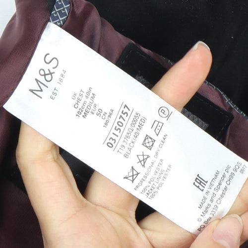 Marks and Spencer Men's Black Blazer Jacket 40R