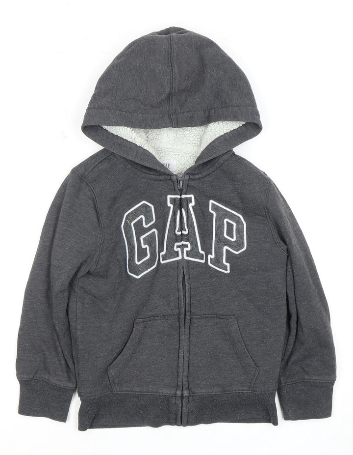 GAP Boys Grey XS Full Zip Hoodie Warm Fleece