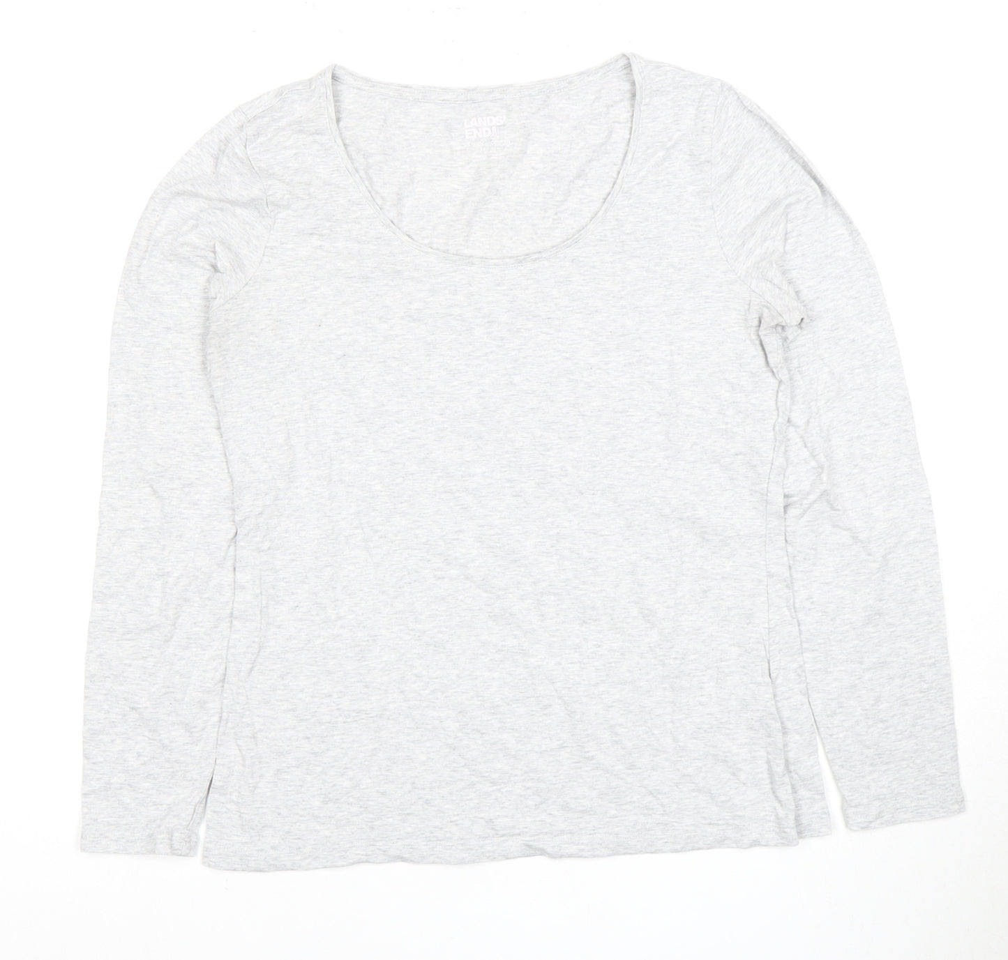 Lands' End Women's Grey M Long Sleeve T-Shirt