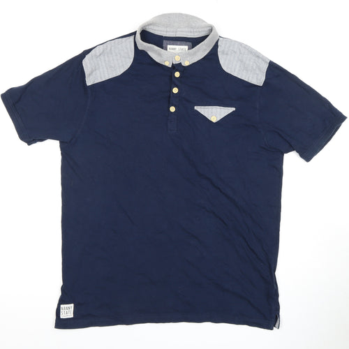 Nanny State Men's XL Blue Polo Shirt with Buttons