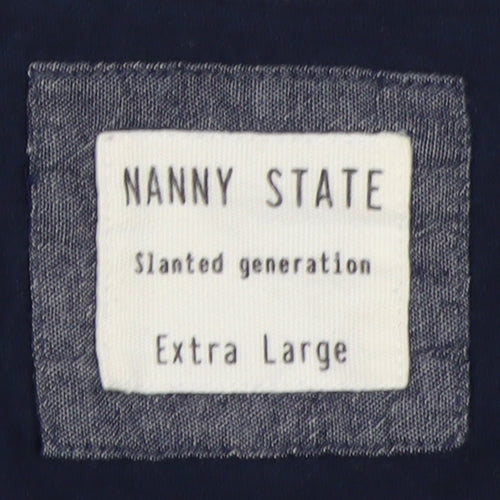 Nanny State Men's XL Blue Polo Shirt with Buttons
