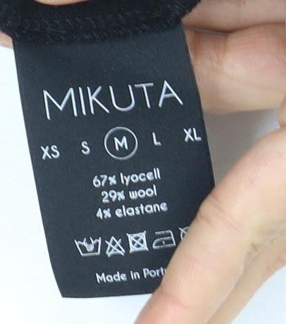 MIKUTA Women's Black Long Sleeve Top - Size M