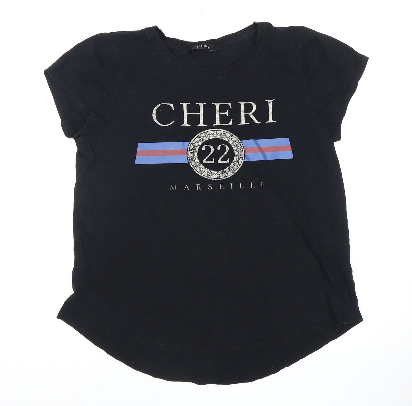 Decjuba Women's Black Crew Neck T-Shirt Size S