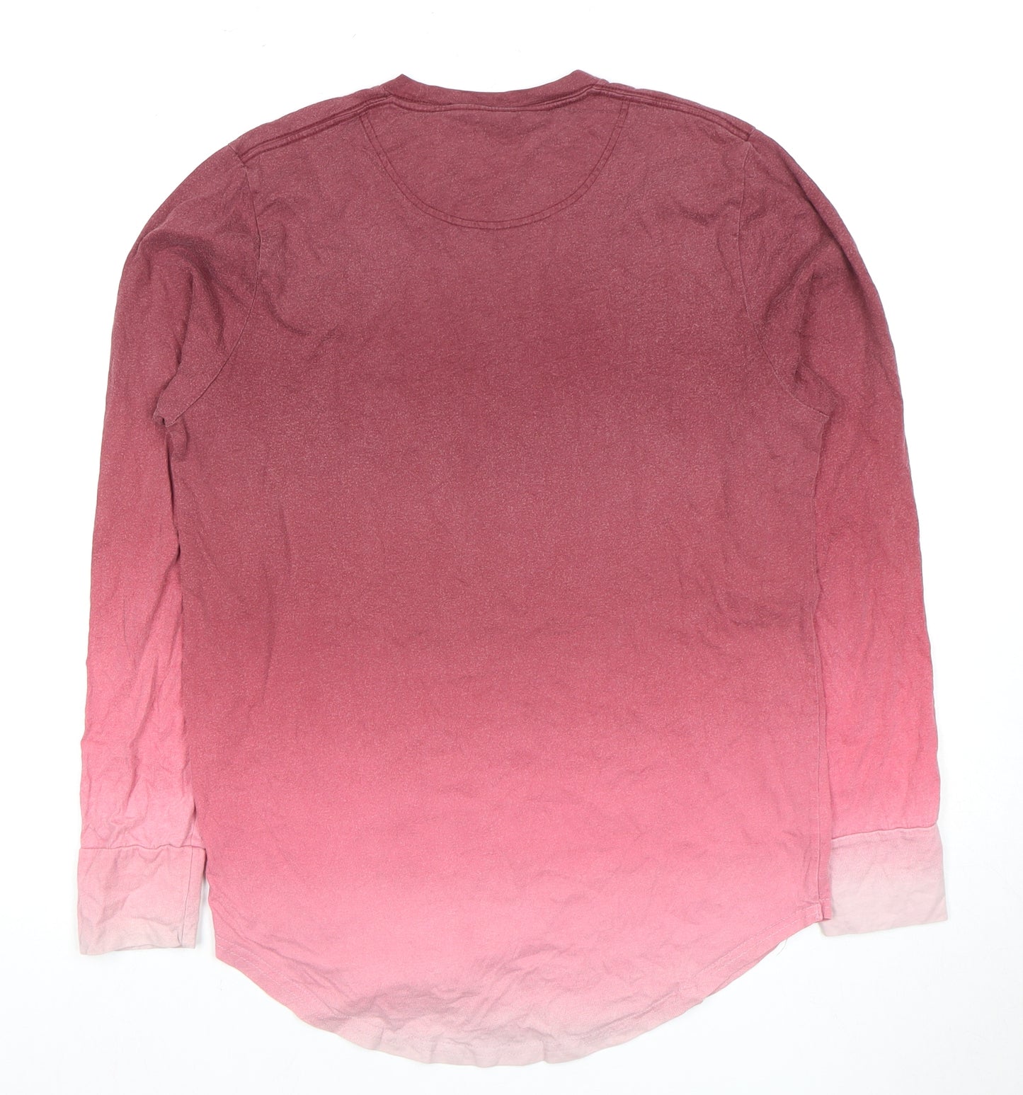 Hollister Men's Red Long Sleeve Crew Neck T-Shirt