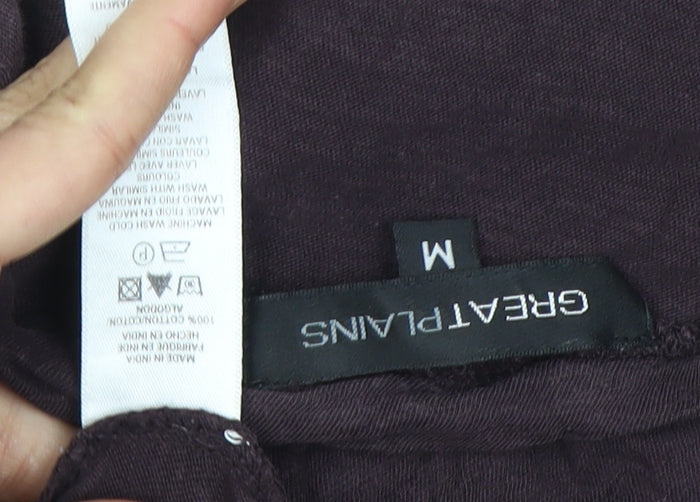 Great Plains Women's Top, Long Sleeve, Scoop Neck, Size M