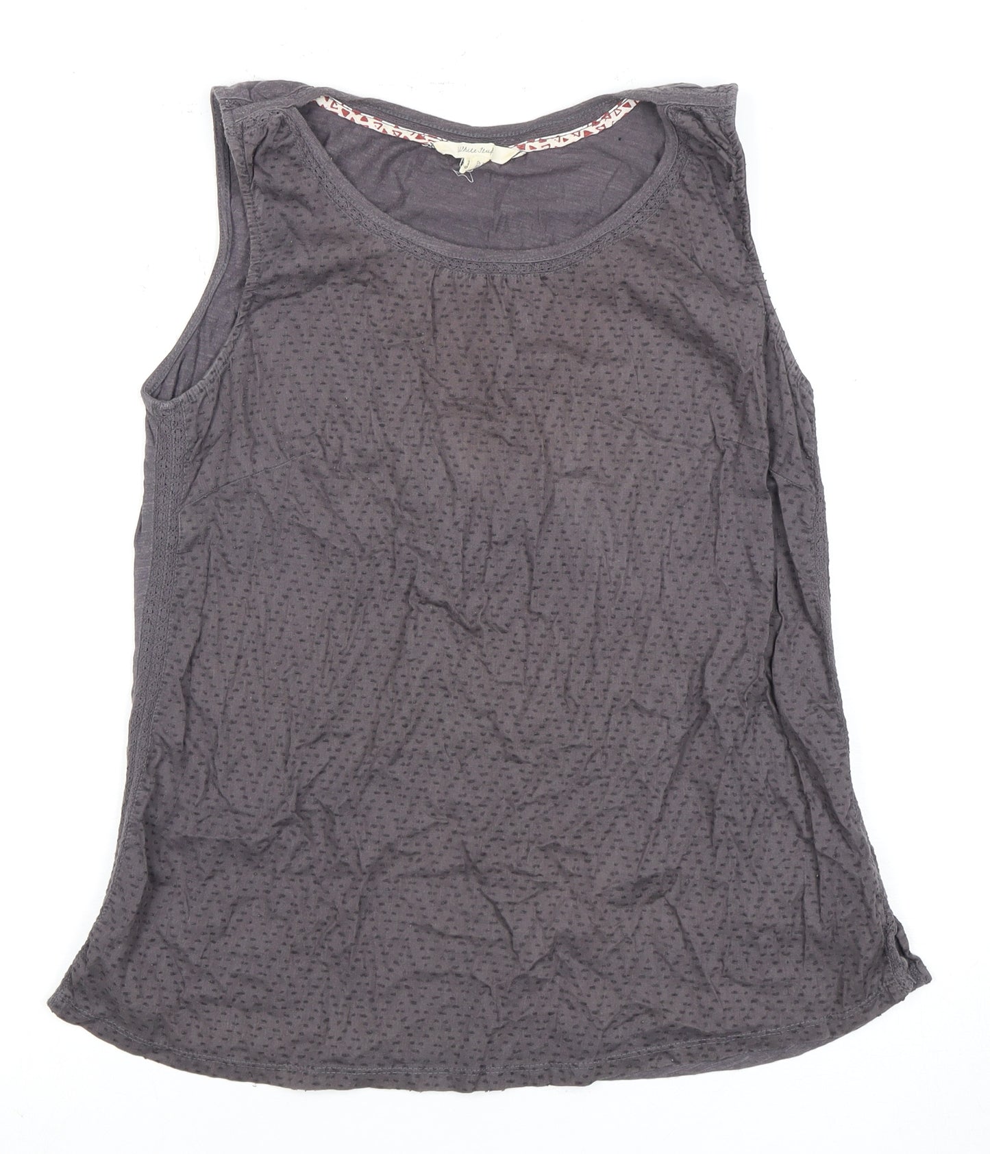 White Stuff Women’s Grey Tank Top, Size 10, Casual Cotton