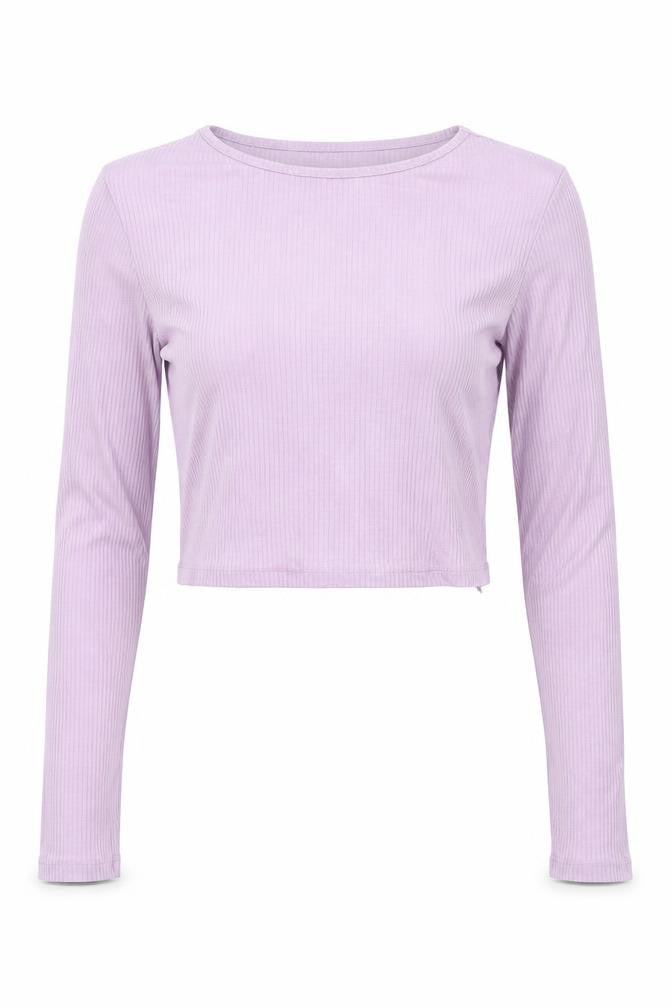 Front view of ASOS Women’s Cropped Long Sleeve Top, size UK 10