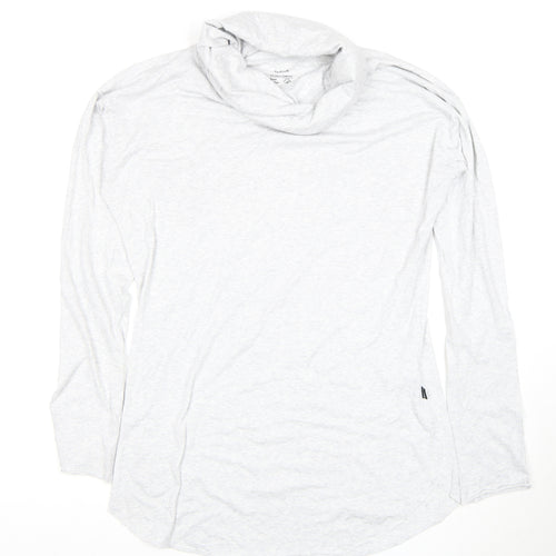 Splash Women's White Cowl Neck Long Sleeve Top M