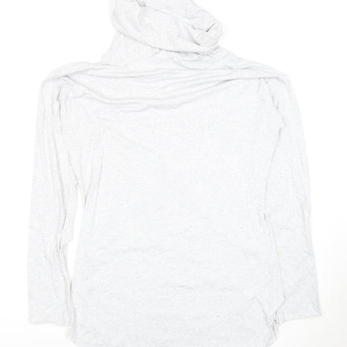 Splash Women's White Cowl Neck Long Sleeve Top M