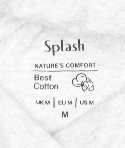 Splash Women's White Cowl Neck Long Sleeve Top M
