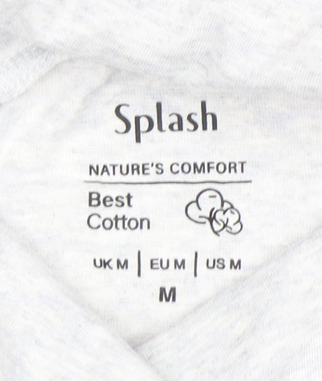 Splash Women's White Cowl Neck Long Sleeve Top M